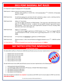 2015 pony baseball bat rules - Tri