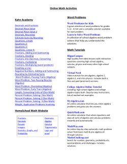 Online Math Activities