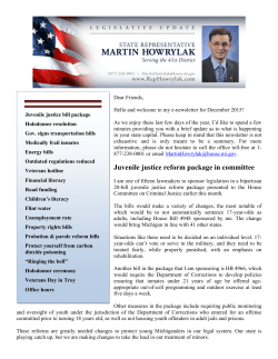 December 2015 E-Newsletter - Michigan House Republicans