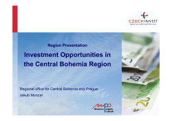 Investment Opportunities in the Central Bohemia Region
