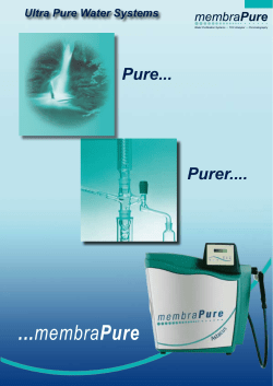 membraPure ultra pure water systems