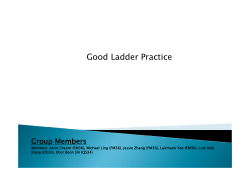 Good Ladder Practice