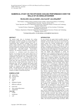 numerical study on the effusion cooling performance over the
