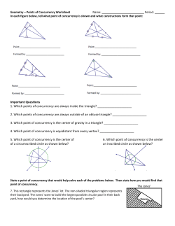 Important Questions 1. Which points of concurrency are always