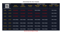Informal Open Rec Hours Template