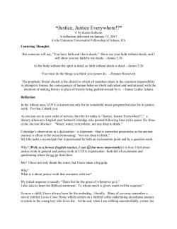 Justice, Justice Everywhere!? - Unitarian Universalist Fellowship of