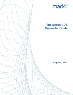 The Markit CDS Converter Guide