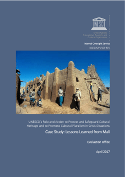 UNESCO`s role and action to protect and safeguard cultural heritage