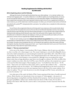 Reading Supplement for Walking with the Wind by John