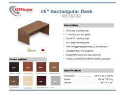 66&rdquo; Rectangular Desk ML6630D