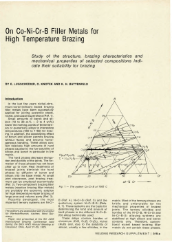 On Co-Ni-Cr-B Filler Metals for High Temperature Brazing