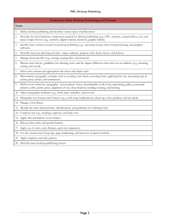 PBL: Desktop Publishing Competency - FBLA-PBL