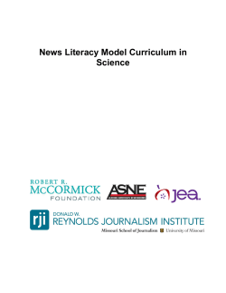News Literacy Model Curriculum in Science