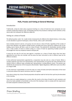 Polls, Proxies and Voting at General Meetings