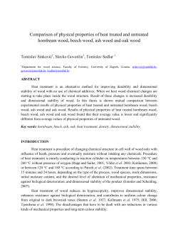 Comparison of physical properties of heat treated and untreated