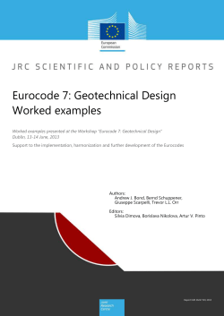 Eurocode 7: Geotechnical Design Worked - Eurocodes