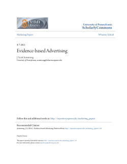Evidence-based Advertising - ScholarlyCommons
