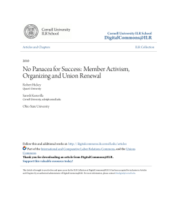 Member Activism, Organizing and Union Renewal