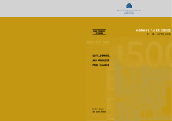 costs, demand, and producer price changes - ECB