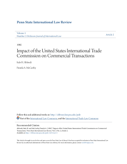 Impact of the United States International Trade Commission on