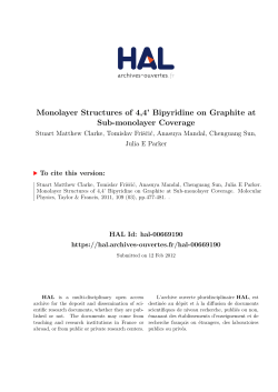 Monolayer Structures of 4,4` Bipyridine on Graphite at Sub