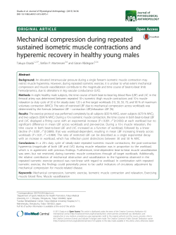 Mechanical compression during repeated sustained isometric