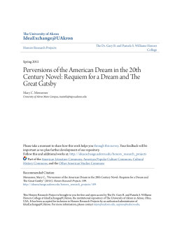 Perversions of the American Dream in the 20th Century Novel