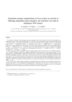 Strontium isotope compositions of river waters as records of lithology