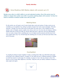 Matches objects with numerals up to 10 Matching Game