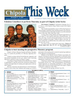 Nov. 12 - Chipola College
