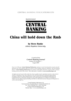 China will hold down the Rmb