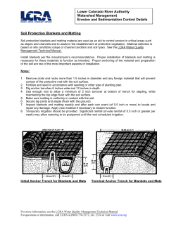 Soil Protection Blankets and Matting Lower Colorado River