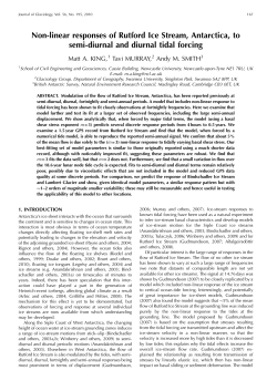 Non-linear responses of Rutford Ice Stream, Antarctica, to semi