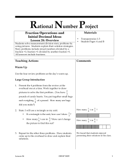 Rational Number Project