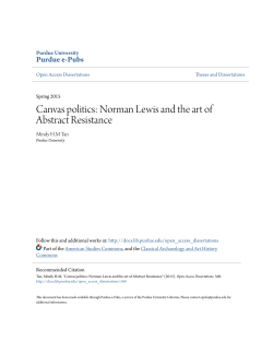 Canvas politics: Norman Lewis and the art of - Purdue e-Pubs