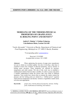 modeling of the thermo-physical properties of grapes juice ii. boiling