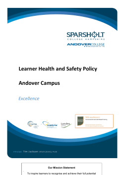 Learner Health and Safety Policy