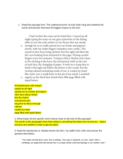 1. Read this passage from “The Latehomecomer” by Kao Kalia Yang