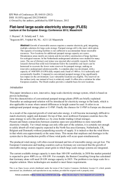 Flat-Land Large-Scale Electricity Storage \(FLES\)