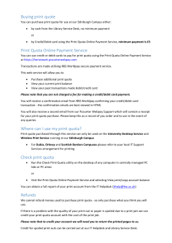 Manage your print quota