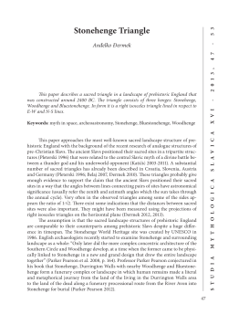 Stonehenge Triangle - Studia mythologica Slavica