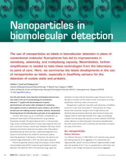 Nanoparticles in biomolecular detection