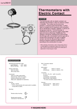 Thermometers with Electric Contact