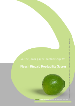 Flesch Kincaid Readability Scores