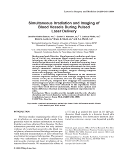 Simultaneous irradiation and imaging of blood vessels during