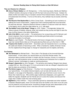 Summer Reading Ideas for Rising Sixth Graders at Oak Hill School