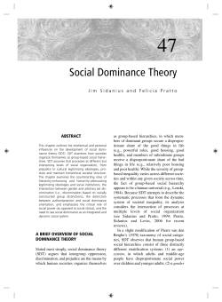 Social Dominance Theory