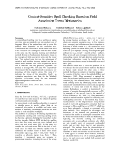 Context-Sensitive Spell Checking Based on Field