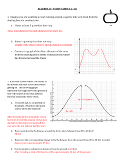 ALGEBRA II &ndash; STUDY GUIDE 1.1-1.8 1. Imagine you are watching a
