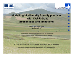 Modelling biodiversity friendly practices with CAPRI-Spat
